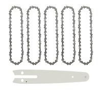 HUAREW 6 Pouces 37 TG Chaînes de Tronçonneuses Petite Guide Tronçonneuse | 5 Chaînes de Tronçonneuses et 1 Guide tronçonneuse pour Outillage Jardin