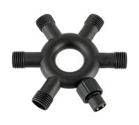 HUAREW Connecteur répartiteur pour guirlande lumineuse, connecteur répartiteur de câble 6 voies pour guirlandes lumineuses de Noël, stalactites, grille et globes lumineux étanches à deux broches