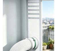 HUAREW Kit Calfeutrage Climatiseur, 25 x 102~162 cm, longueur réglable | Joint de Fenêtre Climatisation Mobile pour fenêtre coulissante horizontale,verticale,facile à installer,anti-fuite air froid