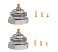 HUAREW Lot de 2 Adaptateur de vanne de radiateur, adaptateur à filetage fin M30x1,0 à M30x1,5 pour vannes Oventrop 1011445, pour thermostat/vanne de chauffage
