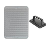 HUAREW Tapis de Barbecue en Silicone pour Blackstone, avec kit de Nettoyage, Tapis de Séchage Vaisselle en Silicone, 40x30 cm Tapis Egouttoir Vaisselle