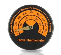 HUAREW Thermomètre Magnétique pour Cheminée et Poêle, Jauge de Thermomètre pour Tuyau de Cheminée en Bois Rond Four