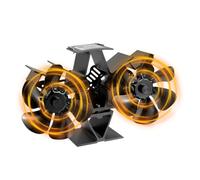 HUAREW Ventilateur Poele à Bois, 12 Pales Ventilateur Cheminée à la Chaleur, ventilateur de cheminée Alimenté pour Par la Chaleur pour Poêle à Bois/Cheminée/Gaz/Bûche