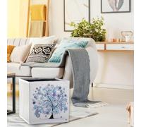 Huasean Bacs de rangement pliables | Boîte de rangement multifonctionnelle de 9,84 pouces - Boîte de pliante bricolage diamant armoire organisateur pour maison chambre dortoir bureau