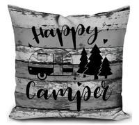 HUASHUZI Housse de Coussin canape Decoration Camping Car Accessoires Gadget Cadeau Bivouac Caravane Van aménagé Coussin pour canapé Salon Decoration Housse 40x40 cm Deco Exterieur decoratif