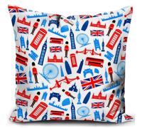 HUASHUZI Housse de Coussin canape London Decoration Salon Union Jack Cadeau Femme Housse Coussin pour canapé 45x45 cm Chambre Deco Exterieur decoratif