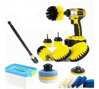 HUAWELL Power Scrubber Lot de 20 brosses de perceuse et tampons à récurer avec portée de dans Une boîte pour la Maison, la Cuisine, Les Toilettes, la Salle de Bain, Le Nettoyage des