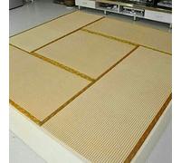 HUAWELL Tapis traditionnel japonais Igusa pour intérieur Tatami 1 pouce d'épaisseur (Jaune clair, 80cm*80cm)