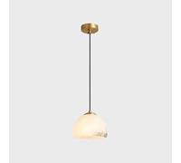 HUAYUSEDF Abat-jour en marbre moderne, lampe de plafond naturelle, boule ronde minimaliste, mini éclairage, globe lait blanc, lustre suspendu for cuisine, îlot, salle à manger, villas/style A