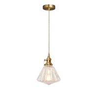 HUAYUSEDF Lampe suspendue créative en verre transparent, suspension de style minimaliste nordique, lustre encastré à source lumière E26, luminaires décoration chambre coucher salon restaurant