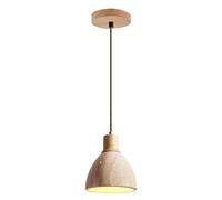 HUAYUSEDF Lampe suspendue en travertin jaune naturel, suspension de style ferme vintage, lustre plafond à tête unique, luminaires décoration chambre coucher salon restaurant