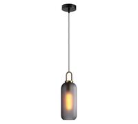 HUAYUSEDF Lampe suspendue en verre à source de lumière E26, suspension style industriel moderne, lustre réglable hauteur, luminaires décoration d'hôtel restaurant salon