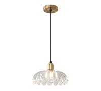 HUAYUSEDF Lampe suspendue en verre créative forme de fleur, suspension style industriel nordique, lustre simple à source lumière E26, luminaires décoration balcon salon restaurant