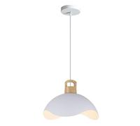 HUAYUSEDF Lampe suspendue minimaliste en métal blanc, suspension de style industriel nordique, lustre plafond à tête unique, luminaires décoration bar salon restaurant