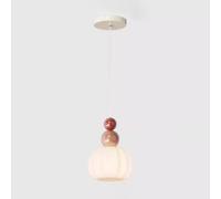 HUAYUSEDF Lampe suspendue style vent crème for chambre d'enfant, décoration de, créativité nordique, citrouille blanche, lampe for îlot cuisine
