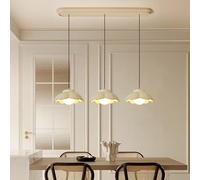 HUAYUSEDF Luminaires suspendus de style crème Luminaire suspendu en résine cuisine forme fleur sur l'île salle à manger Lustre moderne Base E26 Lampe suspendue réglable hauteur