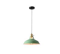 HUAYUSEDF Lustres Suspension Industrielle Rétro, Lampe Suspendue de Cuisine Vintage, Blanc/Jaune