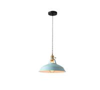 HUAYUSEDF Lustres Suspension Industrielle Rétro, Lampe Suspendue de Cuisine Vintage, Blanc/Jaune