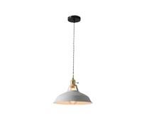 HUAYUSEDF Lustres Suspension Industrielle Rétro, Lampe Suspendue de Cuisine Vintage, Blanc/Jaune