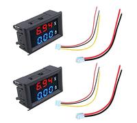 HUAZIZ 2Pièces Ampèremètre de Voltmètre à LED de 0,28",Testeur de Courant de Tension d'affichage de Multimètre Numérique,DC 0-100V 10A Détecteur de Tension Panneau de Mesure de Courant Amp Volt Gauge
