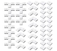 HUAZIZ 48 Pièces Connecteurs de Bandes LED 2 Broches 8 mm Connecteurs de Lumière sans Soudure en Forme de L et T Connecteurs d'Extension de Lumière d'Adaptateur LED pour 3528 2835 SMD RGB