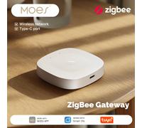 Hub de maison intelligente MOES, passerelle multi-mode Bluetooth/ZigBee, compatible avec l'application Tuya, Alexa Google Home, port Type-C, réseau sans fil