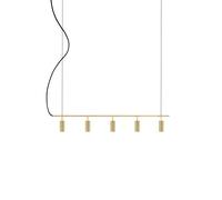 Hubble 5 Suspension Longue Laiton Brossé