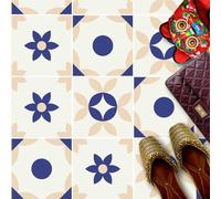 HUBDECO - Autocollants pour carrelage - Décoration cuisine, salle de bain - Carrelage adhésif - Carrelage de sol - Film adhésif cuisine - Tapis de protection pour sol - Carrelage autocollant - 9 pièce