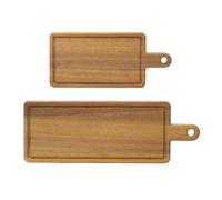 Hubert - Set de 2 planches à découper rectangulaires avec poignées et rigoles
