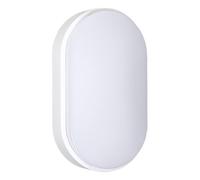 Hublot LED Ovale Blanc, 12W, 1200 lumens, IP65, couleurs réglables 3000/4000/6500K, garantie 5 ans - Tibelec