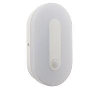 Zenitech - Hublot ovale extérieur LED 12W IP65 + détecteur mouvement Blanc G