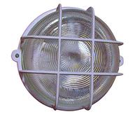 Hublot Rond 100W - Hublot Exterieur De Coloris Blanc - Applique Exterieure Type E27 - Avec Grille De Protection - Luminaire Extérieur De Qualité - Hublot Porte De Garage - 141000 JP Outillage
