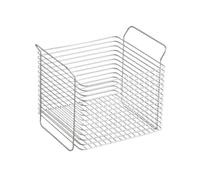 HUDFVIOI Corbeille A Fruit Panier de rangement bureau en acier inoxydable | Support de cuisine empilable antidérapant(L 24.7x20.5x19.8cm)