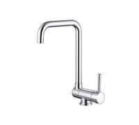 Hudor Robinet de Cuisine W04CH - Mitigeur Cuisine Laiton - Collection Erymanthe - Facile à installer - Robinet Evier de Cuisine Pratique et Solide - Chrome
