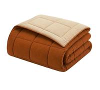 HUDSON - Couette Légère Microfibre - 200 gr/m2 - Ocre & Galet - 220 x 240