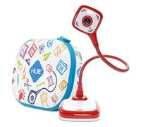 HUE HD Pro : Visualiseur de Documents et Caméra USB Flexible de Visioconférence (Rouge) avec Etui de Transport (Blanc)