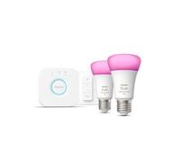 Philips Hue – Kit de démarrage 2x E27 + Bridge et Dimmer – Blanc & Color Ambiance
