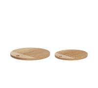 Lot de 2 planches à découper en bois de chêne clair, beige, rondes - Hübsch, Monarch - Ø33x2 cm