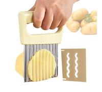 Huehkir Découpe-légumes Pour Frites En Acier Inoxydable - Hachoir Légumes Onde Pour Chips Pomme De Terre Carotte,Outil de Découpe pour Légumes Oignons Carottes Fruits Préparation Aliments Cuisine