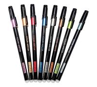 Huehkir Stylos gel effaçables | 8 pièces 0,7 mm fournitures scolaires | Stylo Signature Bureau | Pour enseignants étude bricolage planification croquis école maison bureau salle de classe
