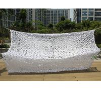Huenco 3X4m / 10X13ft Wooden Camouflage Net Chasse Armée Aveugle Automobile Couvre Auvent Tente Ombre Camping Woodland Armée Formation Sun Shelter Multi-Couleurs (Bleu/Blanc/Bois/Vert)