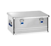 hünersdorff 452150 Boîte professionnelle en aluminium 48 l, étanche, avec joint en caoutchouc, légère, stable, poignées pliantes, préparation pour serrures, couleur : argent
