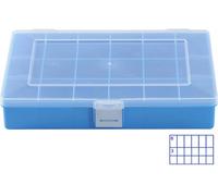 Hünersdorff 608300 Boîte de rangement PP-COMPACT fermé, convient pour contact alimentaire (l x H x P) 250 x 46 x 170 mm bleu 1 pc(s)