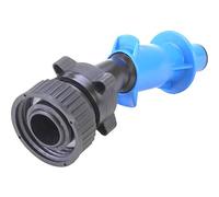 hünersdorff Aide au Remplissage pour jerrican avec raccords DIN 50, polyéthylène Haute densité, avec écrou de raccordement et Adaptateur sur Bouchon, Noir/Bleu Clair