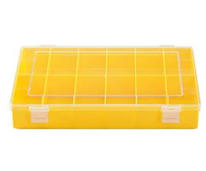 hünersdorff GmbH Boîte à assortiment PS CLASSIC, 12 compartiment 225x335x55 mm, jaune