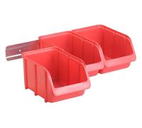 hünersdorff GmbH Jeu de Bacs PP avec Rail métallique 3 x T, 3, Rouge