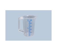 Bidon gradué 500 ml PP transp.D90xH135mm Poignée fermée HÜNERSDORFF