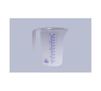 Hünersdorff Récipient gradué 1 000 ml, PP, 2 échelles transparent, poignée ouvrir, empilable Quantité:1