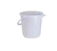 Hünersdorff Seau industriel 10,5 L, rond avec bec verseur couleur naturelle, PE-HD