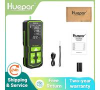 Huepar numérique vert Laser télémètre 60M 100M 120M Laser ruban à mesurer télémètre avec capteur d'angle LCD outils de mesure Rangefinder